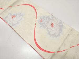 アンティーク　流水に花模様織り出し袋帯（材料）